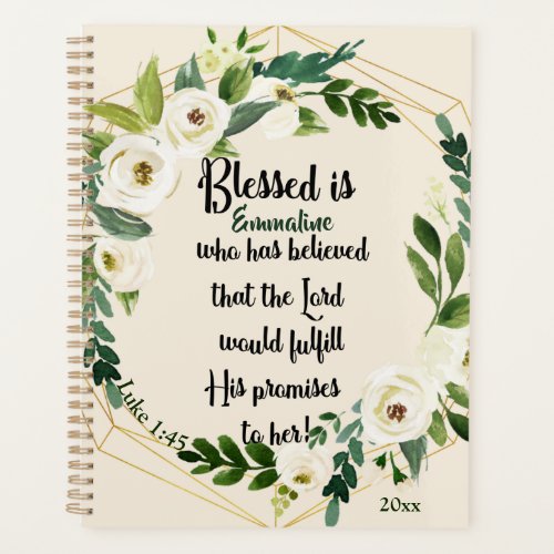 Blessed Is She Who Believed Name Christian 2022 Planner