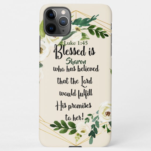 Blessed Is She Who Believed Name Christian  iPhone Case (Back)