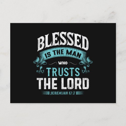 Blessed Is The Man Who Trusts The Lord Christian Postcard