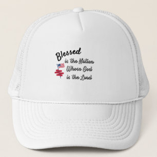 Blessed Is the Nation Bible Verse Hat