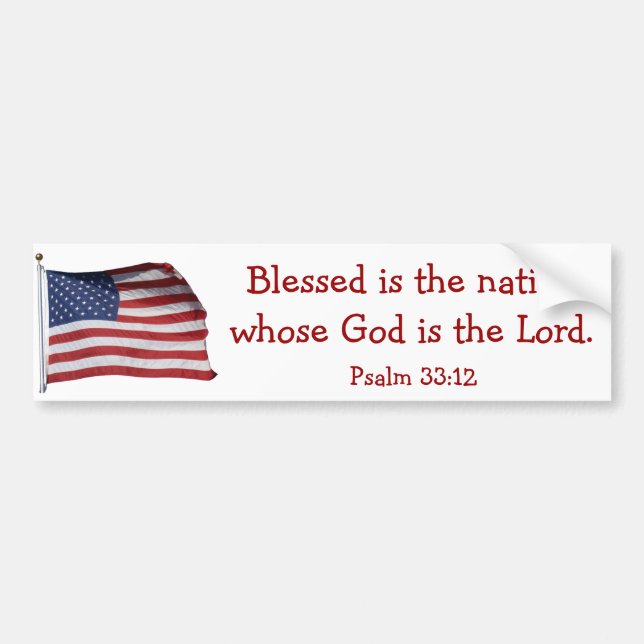 Blessed is the nation Bumper Sticker2 Sticker (Front)