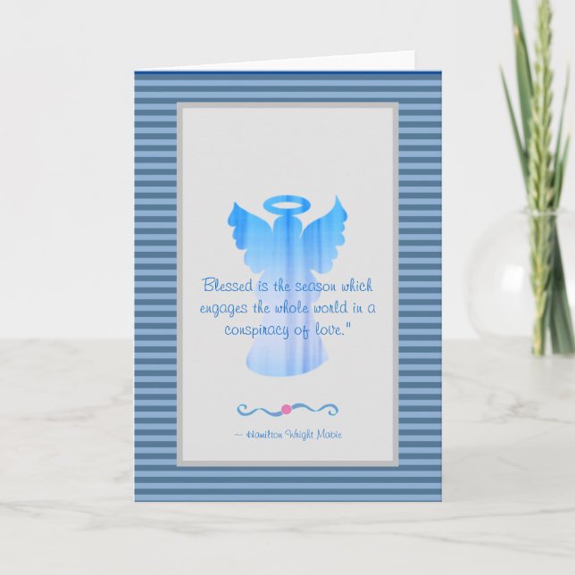 Blessed is the Season Angel Holiday Card (Front)