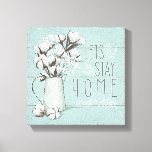Blessed IV Mint | Lets Stay Home Canvas Print (Front)
