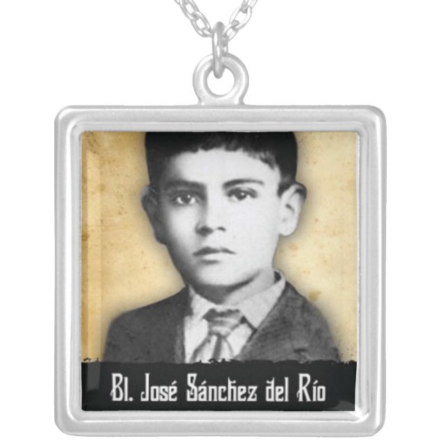 Blessed Jose Sanchez del Rio Silver Plated Necklace (Front)