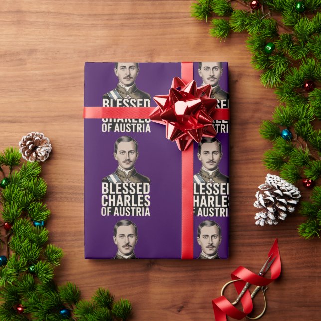 Blessed Karl of Austria Catholic Habsburg  Wrapping Paper (Holiday Gift)
