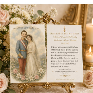 Blessed Karl & Zita Catholic Wedding Prayer Favor