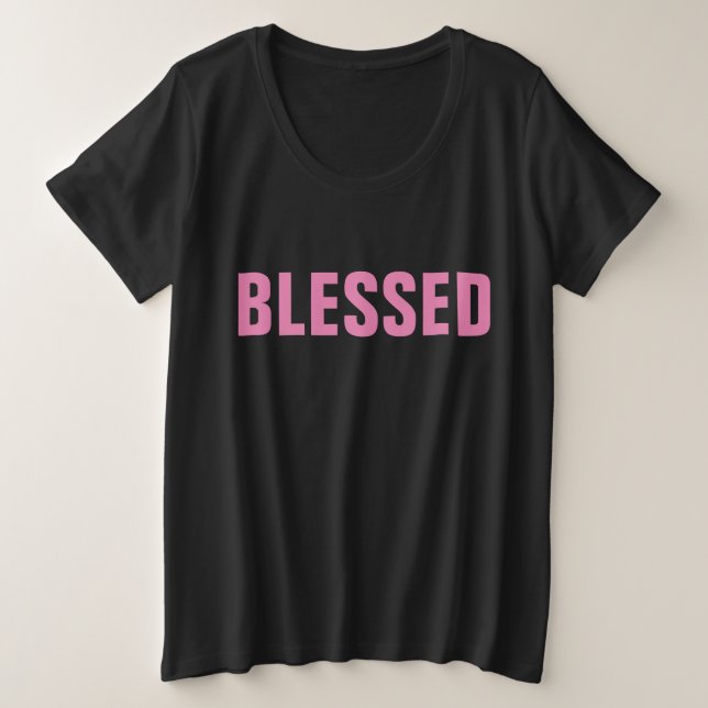 BLESSED LADIES Black & Pink T-SHIRTS (Design Front)