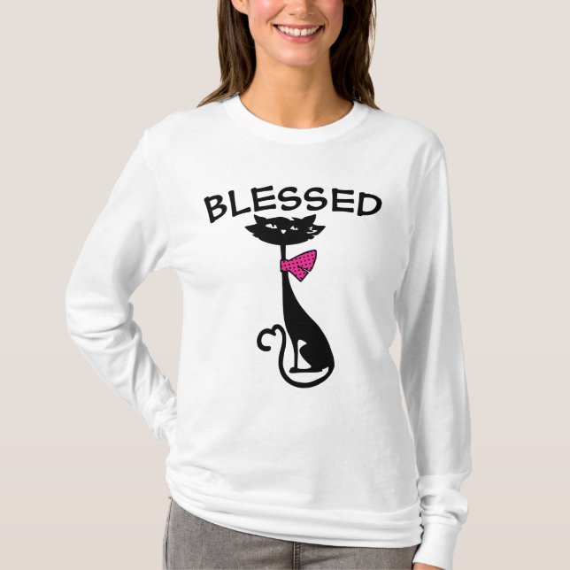 BLESSED LADIES CAT T-SHIRTS (Front)