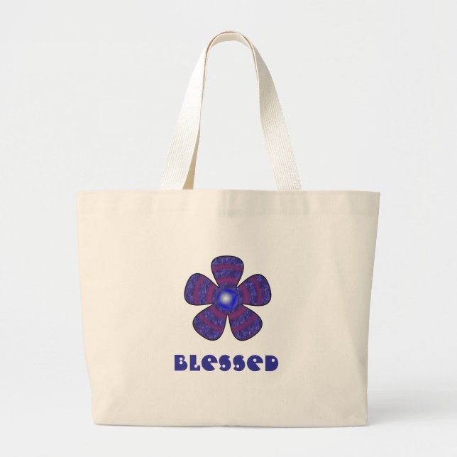 Blessed Large Tote Bag (Front)