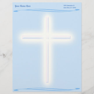 Blessed Life Letterhead Cross Design