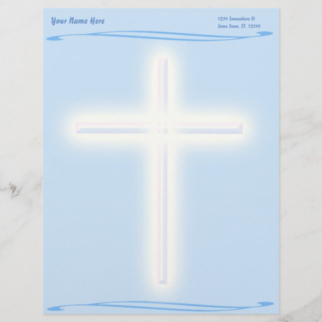 Blessed Life Letterhead Cross Design (Front)