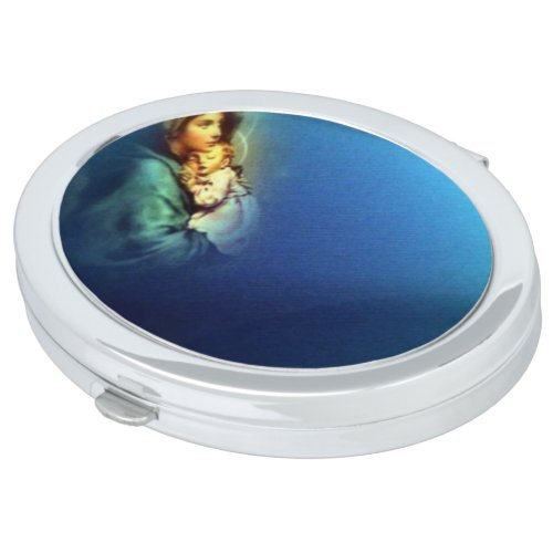 Blessed Light of Virgin Mary and Infant Jesus Mirror For Makeup