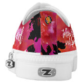 + "Blessed" LT Women's Printed Shoes (Left Shoe Back)