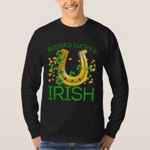 Blessed Lucky & Irish Men Women Kids Patricks Day  T-Shirt