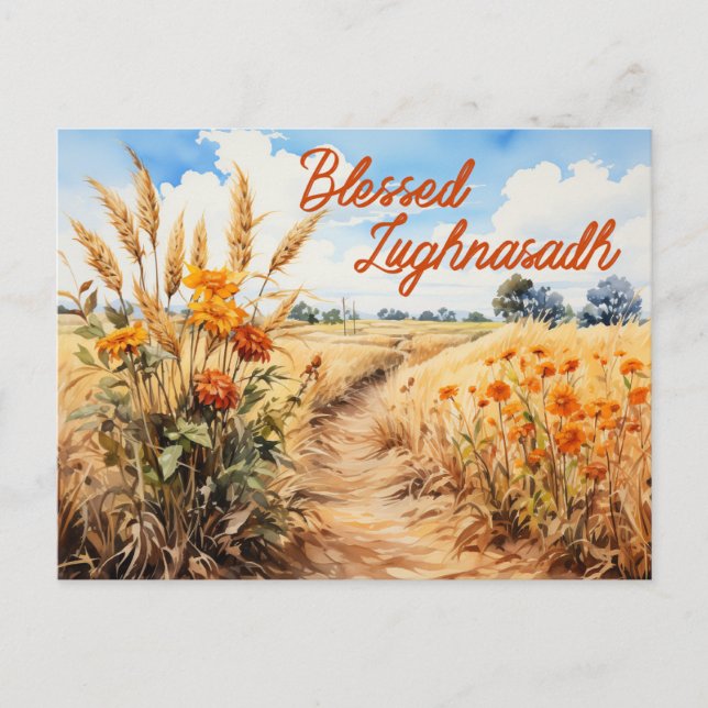 Blessed Lughnasadh Postcard (Front)