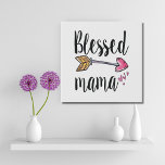 Blessed Mama Arrow Hearts Boho Faux Canvas Print<br><div class="desc">Blessed Mama  with Arrow  Canvas Wall Art. Available in many different sizes.</div>