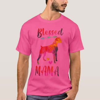 Blessed Mama Boxer Dog Boxer Dog Mom T-Shirt