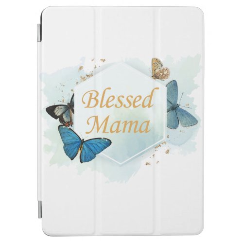 Blessed Mama Colorful Watercolor Butterfly Proud  iPad Air Cover