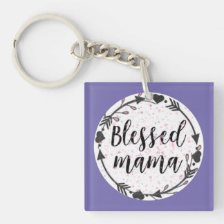 Blessed Mama Keychain