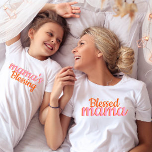 Blessed mama modern script Mother's Day T-Shirt
