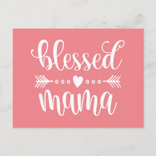 Blessed Mama Mothers Day Quote  Postcard