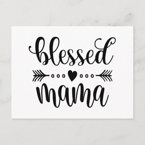 Blessed Mama Mothers Day Quote  Postcard