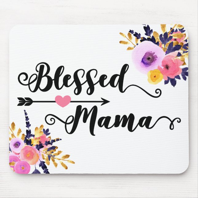 Blessed Mama Mouse Pad (Front)