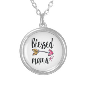 Blessed Mama Silver Plated Necklace