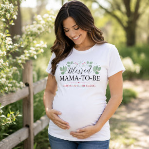 Blessed Mama-to-Be Christian Personalized T-Shirt