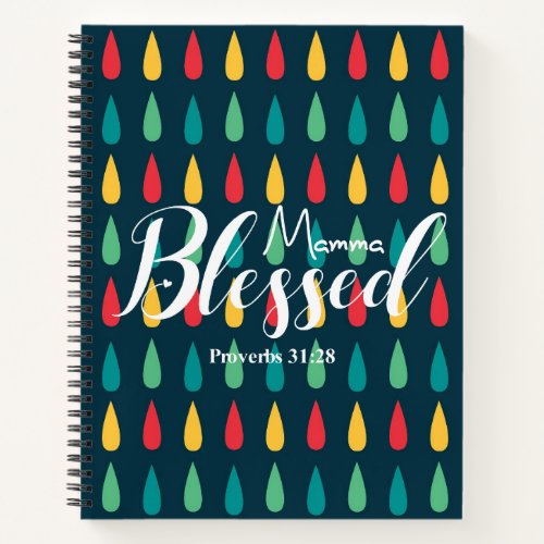 Blessed Mamma Scripture Christian Notebook