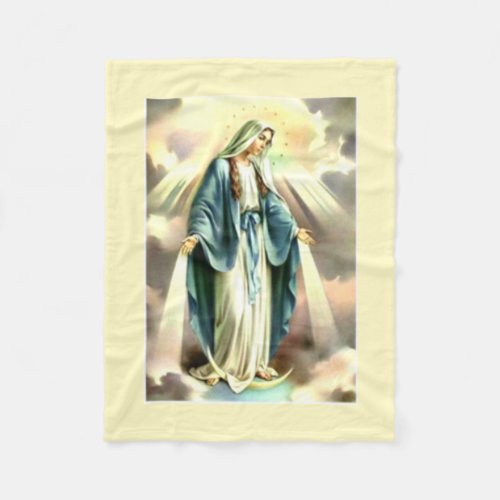 Blessed Mary fleece blanket
