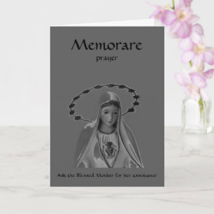 Blessed Mary, Memorare Prayer Card
