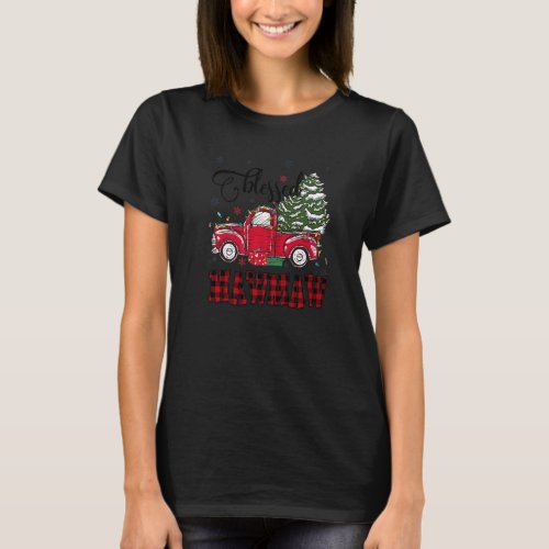 Blessed Mawmaw  Christmas Family Lights Truck Red  T_Shirt