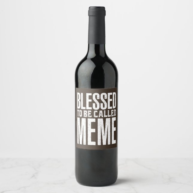 Blessed Meme Wine Label (Front)