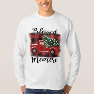 Blessed Memere Red Truck Vintage Christmas Tree T-Shirt