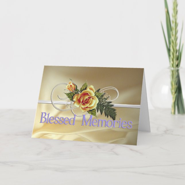 Blessed Memories Sympathy 2 Card (Front)