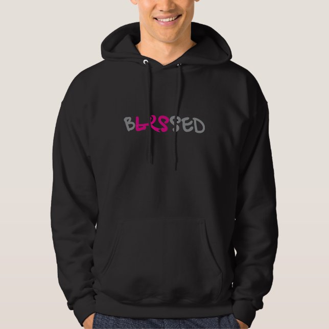 bLEssed mens hoodie/blk front Hoodie (Front)