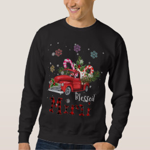 Blessed Mimi Christmas Red Truck Gift For Grandma Sweatshirt
