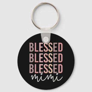 Blessed Mimi   Gifts for Mimi Grandma Keychain