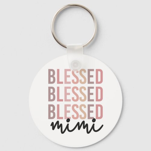 Blessed Mimi  Gifts for Mimi Grandma Keychain