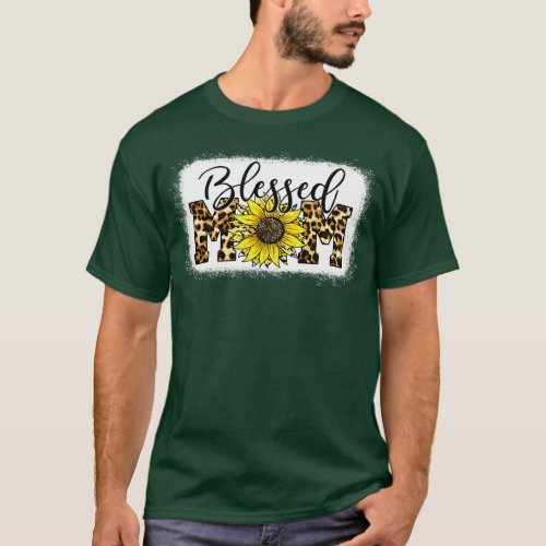 Blessed Mom Leopard Shirt Blessed Mom Sunflower