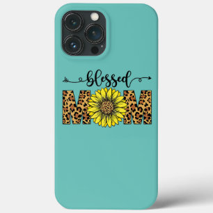 Blessed Mom Leopard Sunflower Happy Mothers Day iPhone 13 Pro Max Case