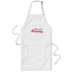 Blessed mom mama mother mommy, personalize long apron