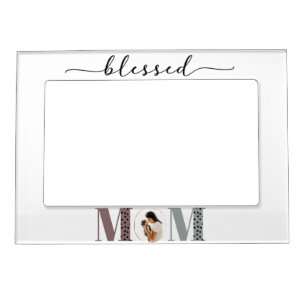 Blessed Mom Personalized Photo Magnetic Frame