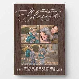 Blessed Mom Proverbs 31 Scripture 3 Photo Collage Plaque
