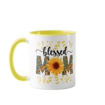Blessed Mom sunflower two -tone 