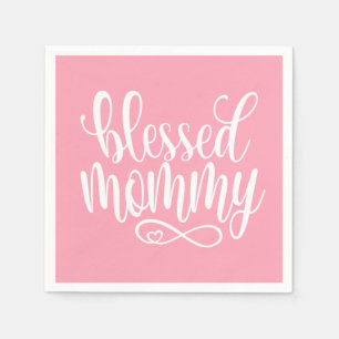 Blessed Mommy Mother's Day Quote Paper Napkin