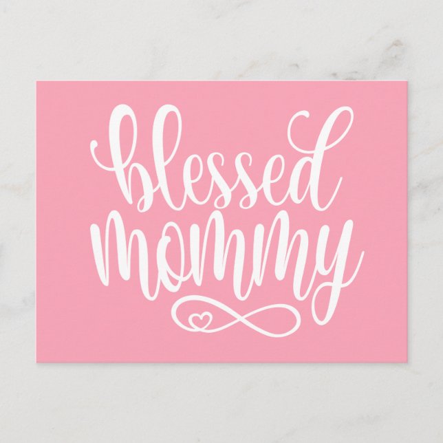 Blessed Mommy Mother's Day Quote | Postcard (Front)