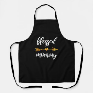 Blessed Mommy Shirt Mom Women Family Matching Than Apron