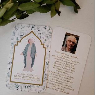 Blessed Mother Catholic Francis Prayer Card